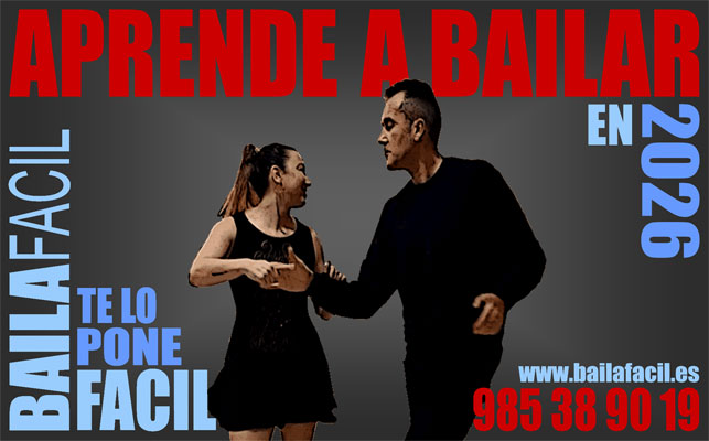 Cartel de los cursos BAILAFACIL 2025/2026. BAILAFACIL: lo mejor para bailar en Gij�n. Copyright � www.bailafacil.es.
