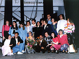 Con el 'Grupo Swing' en el Teatro Jovellanos en 1992. Haz clic para ampliar. BAILAFACIL: la web del baile en Gijn. Copyright  www.bailafacil.es