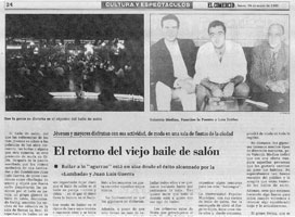 Reportaje en El Comercio sobre la apuesta de 'La Real' por el baile en pareja, publicado el 24 de mayo de 1993. Haz clic para ampliar.